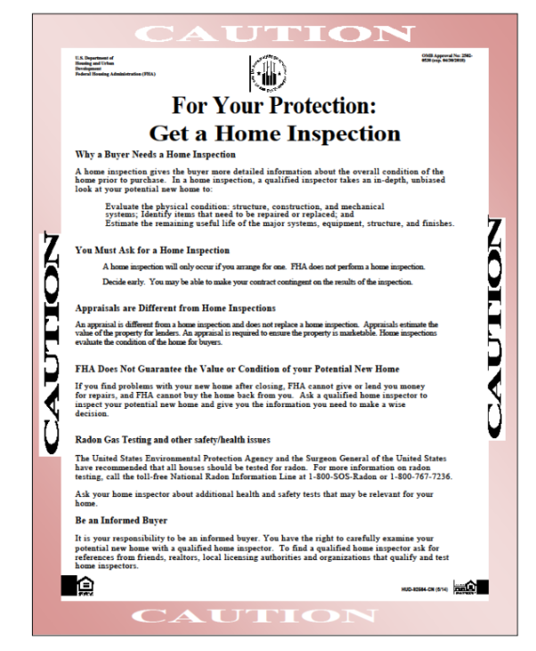Exhibit 20.3 For Your Protection Get a Home Inspection