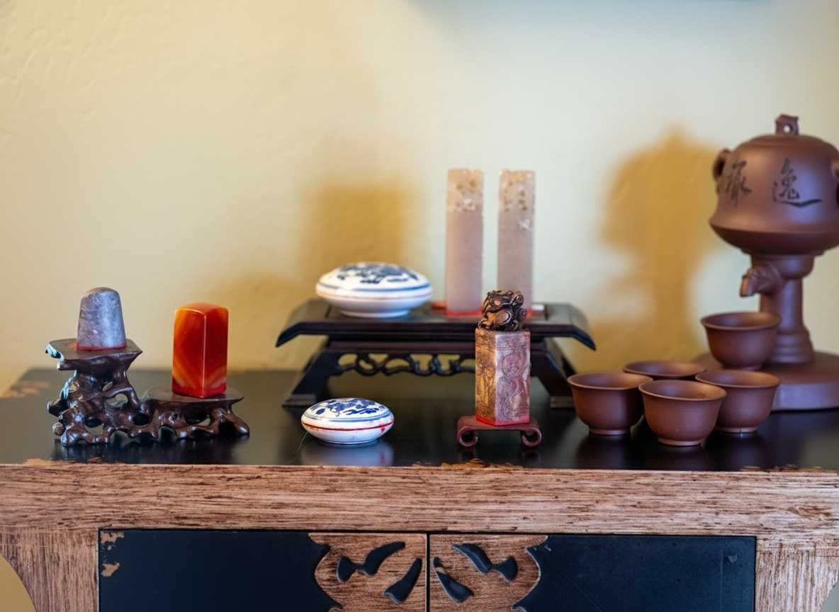 Tea set in the clinic at Equinox Acupuncture & Herbs in Ashland, Oregon