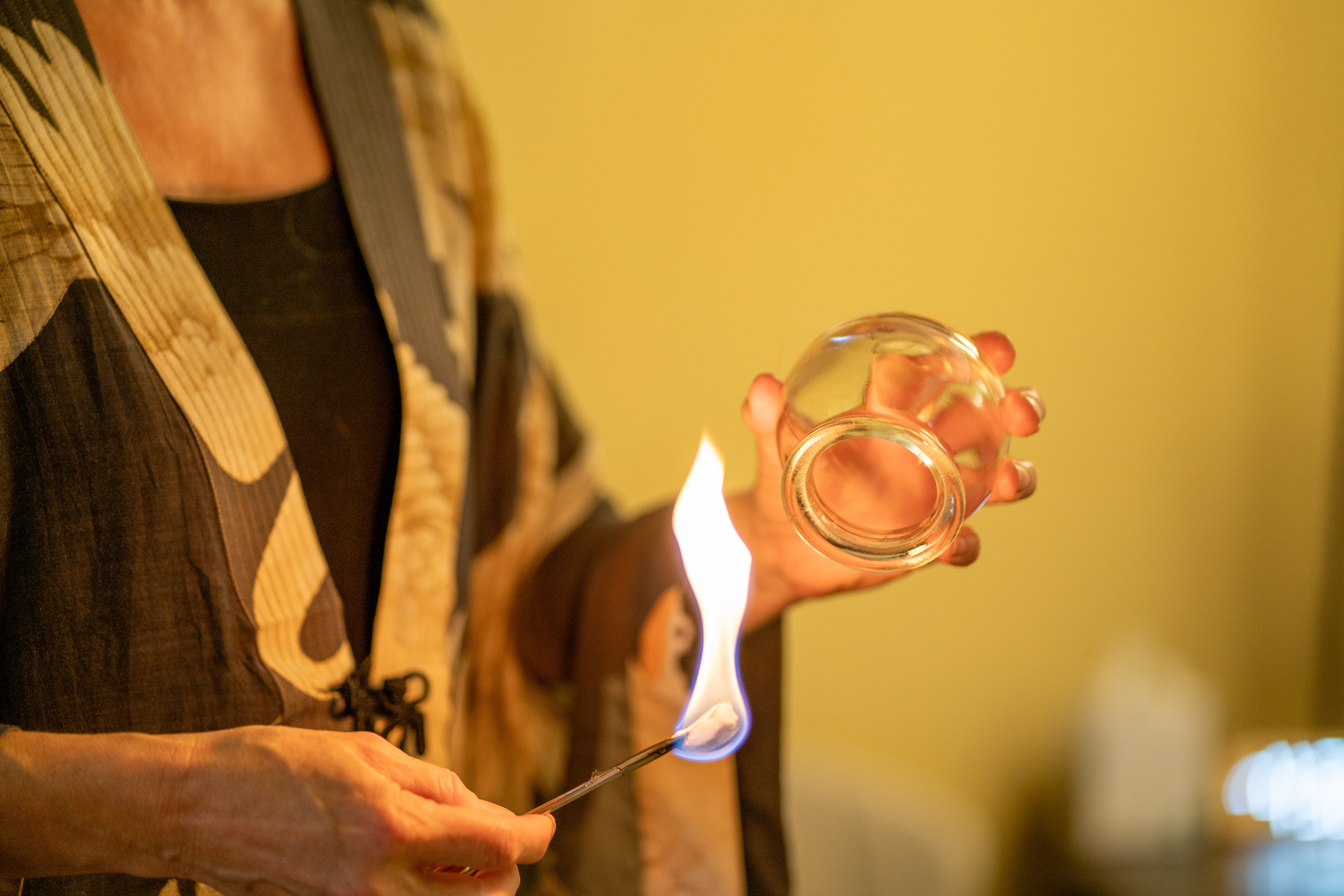 Moxibustion warming technique