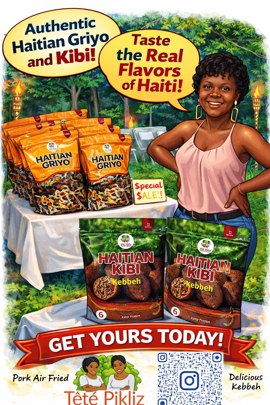 Tètè Pikliz Haitian Griyo and Kibi products