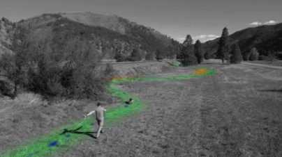 Chris and Liesel tracking with scent overlay