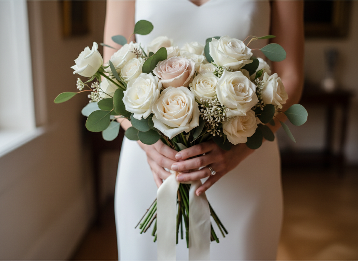 Handcrafted bridal bouquet for DFW wedding