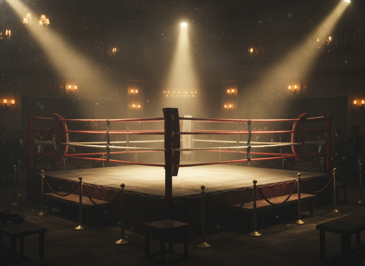 Boxing ring atmosphere