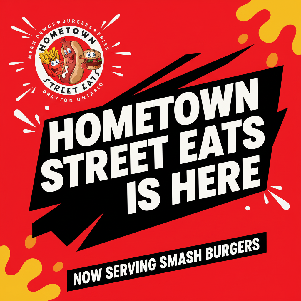 Hometown Street Eats is Here - Now Serving Smash Burgers launch announcement