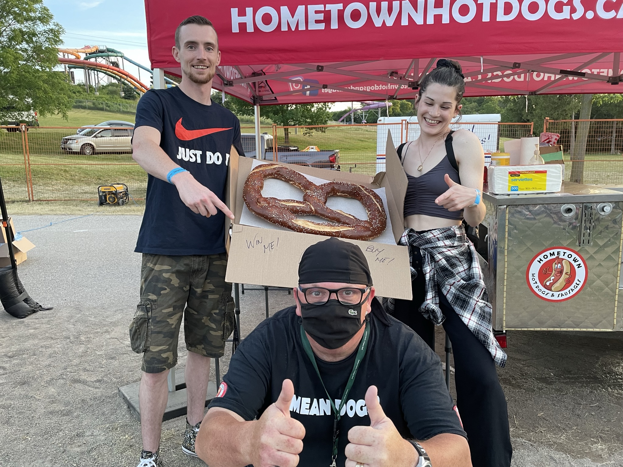 Giant pretzel winner at Hometown Hot Dogs event