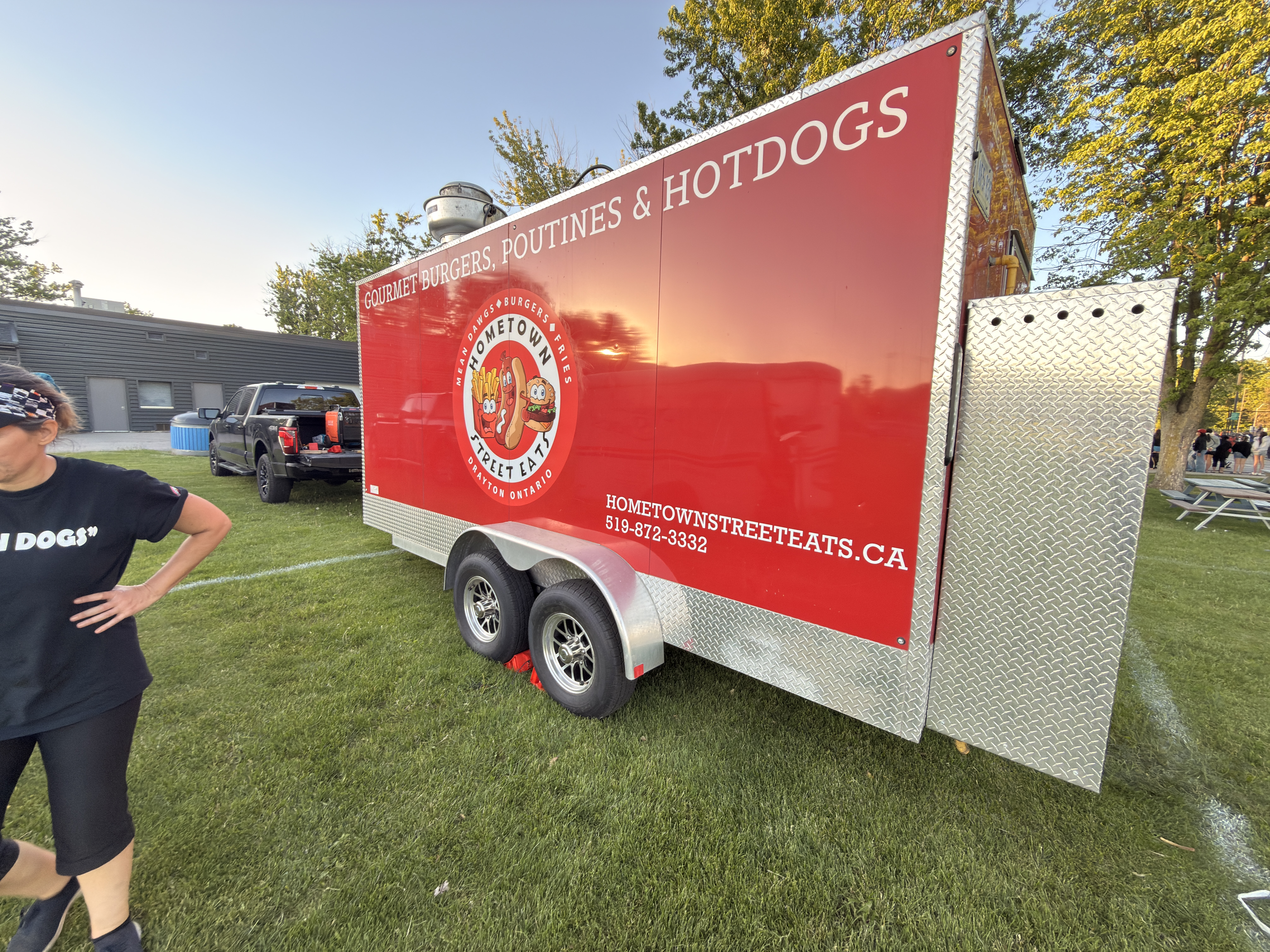 Hometown Street Eats trailer side view at an outdoor event