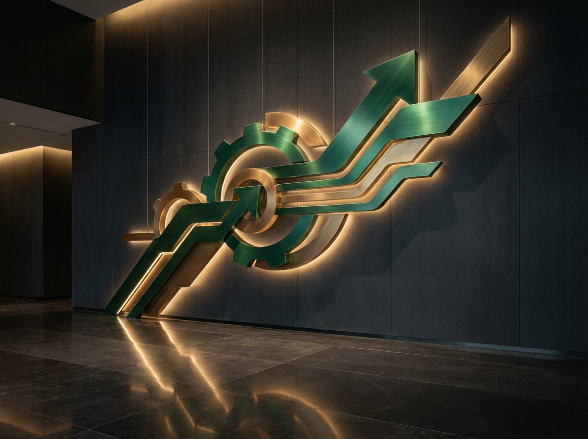 Gold and emerald abstract background