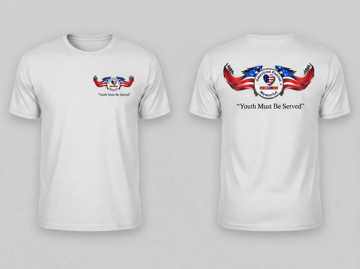 American Patriot Monument Logo T-Shirt in White