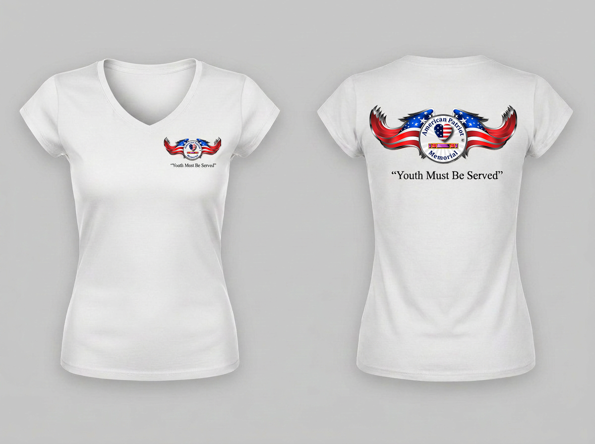 Ladies Fitted APM Logo T-Shirt in White