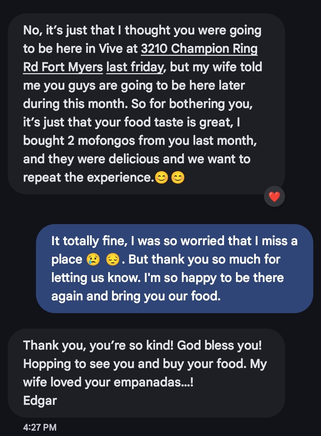 Edgar - Mofongo and empanadas