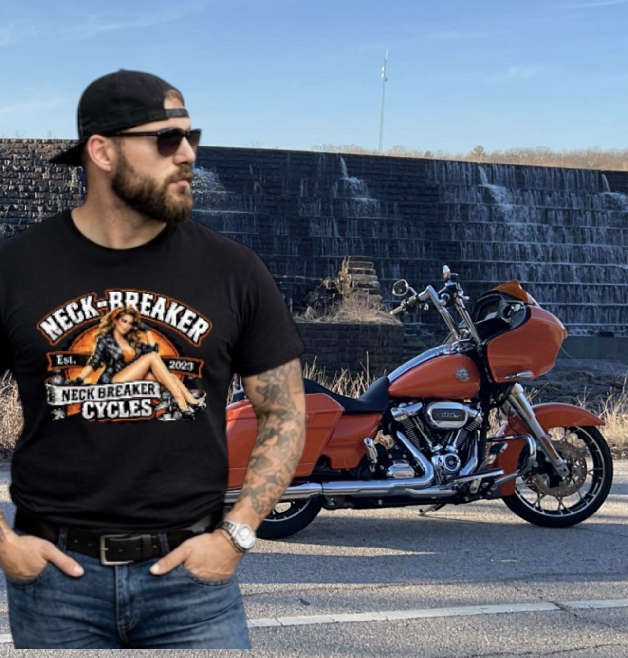 Neck-Breaker Est. 2023 Tee - Black Front Print