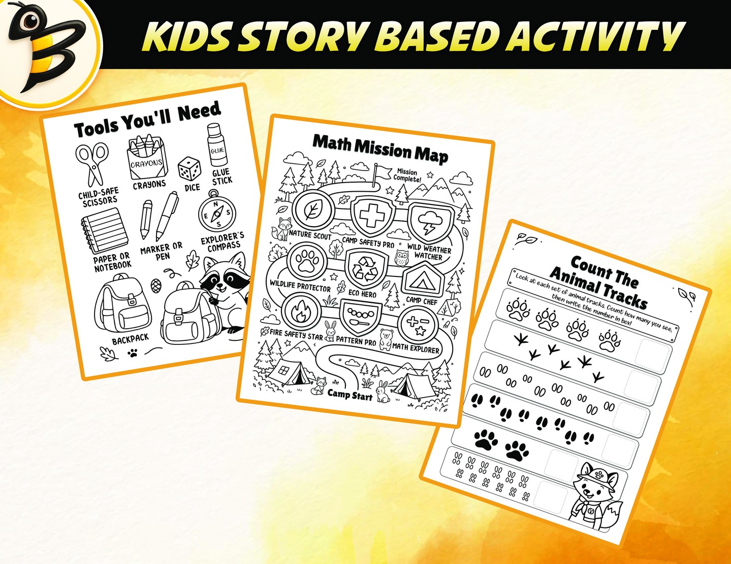 Wilderness Warriors Activity Pages - Letters & Badges