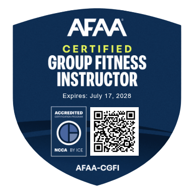 AFAA Certified Group Fitness Instructor Badge