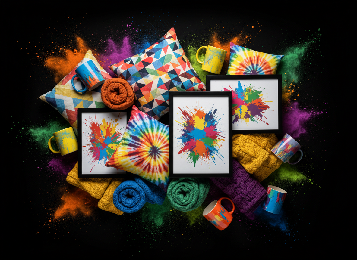 Shop Splattio Home & Lifestyle — Mugs, pillows, wall art & blankets — bring Pride energy into your space