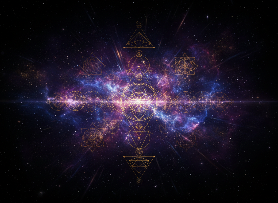 Faith & Cosmic collection — Celestial energy meets sacred geometry. Wear the universe.