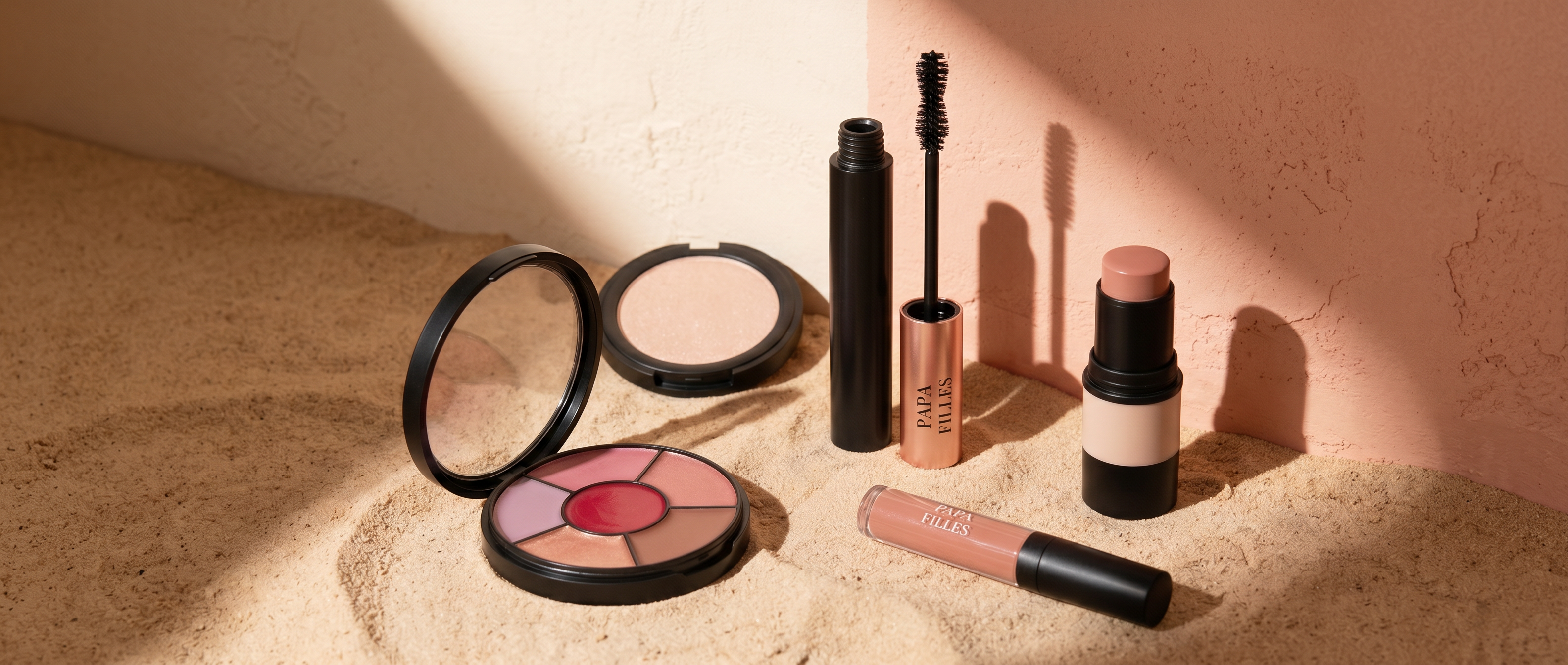 Papa & Filles product collection — editorial flat lay