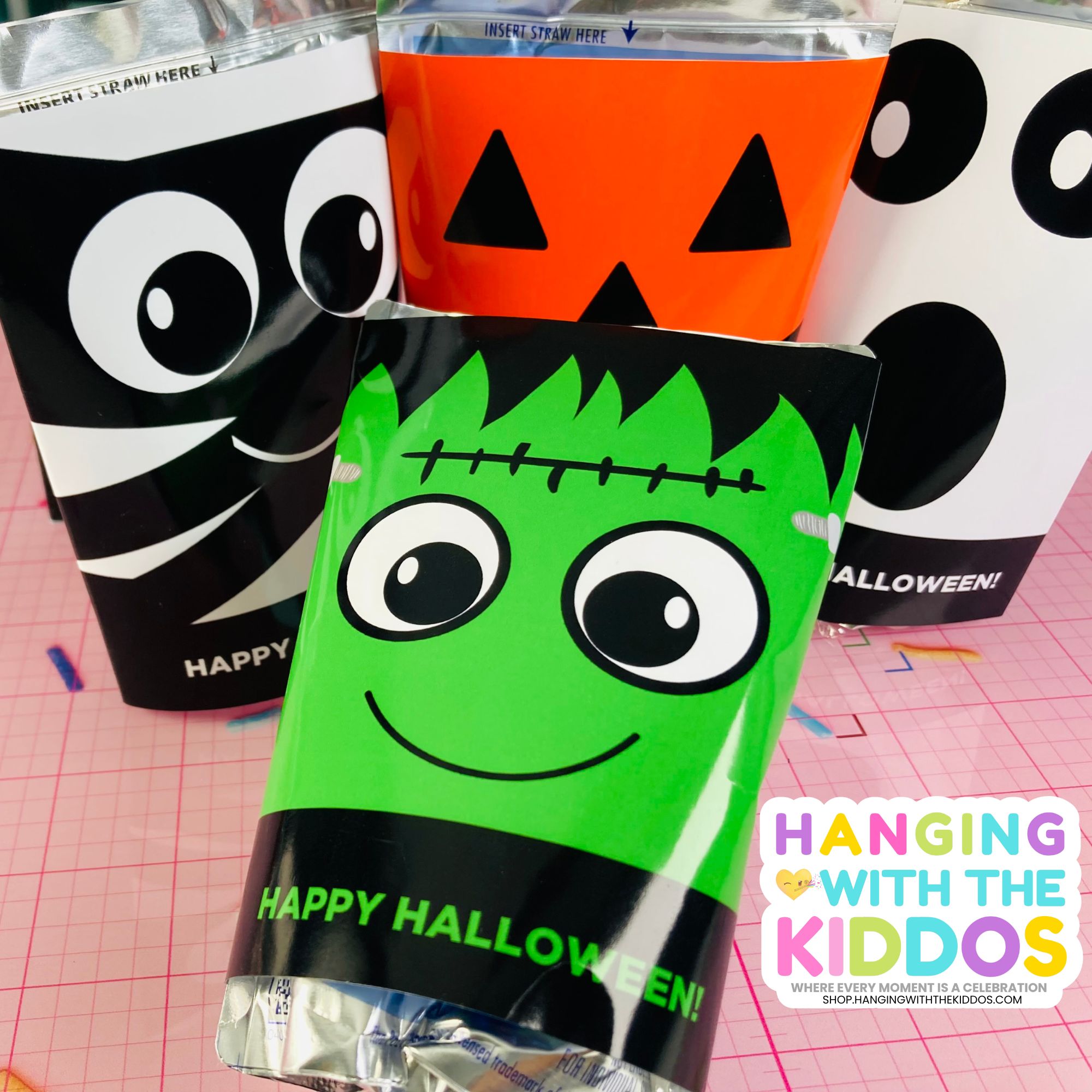 Halloween Juice Pouch Wraps in Action
