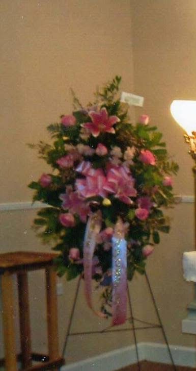 Pink stargazer lily standing spray