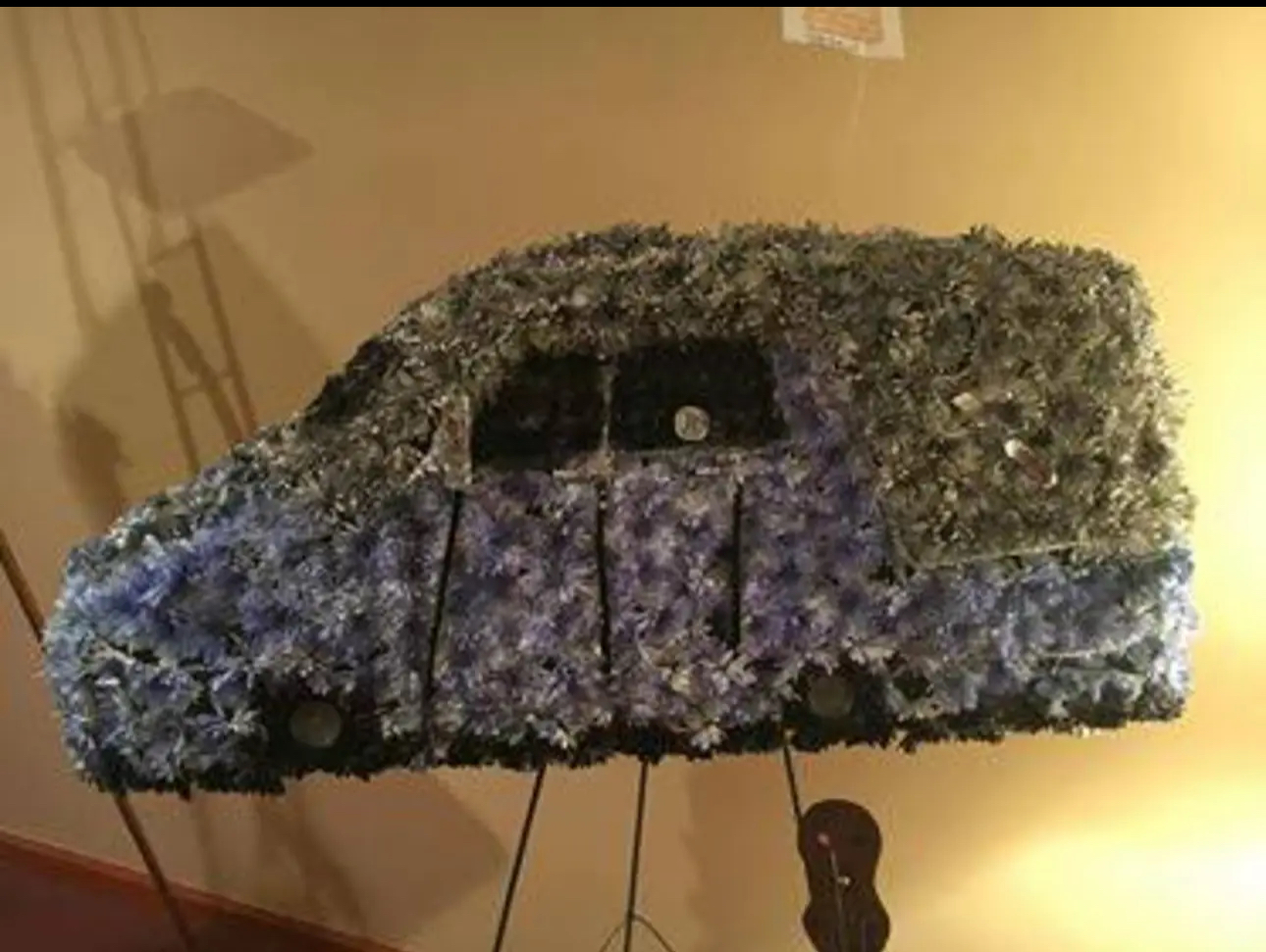 Custom floral vehicle tribute