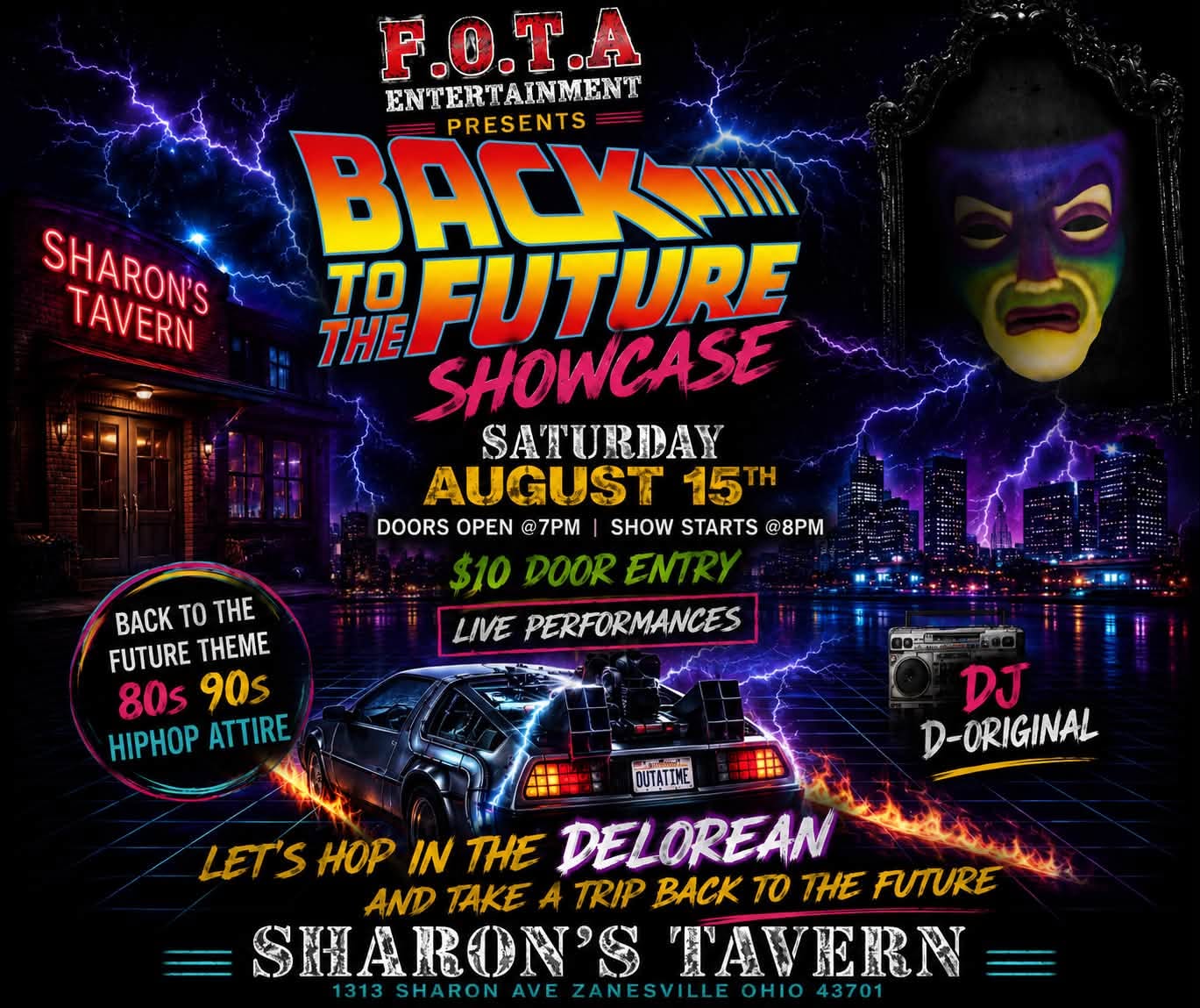 Back To The Future Showcase flyer
