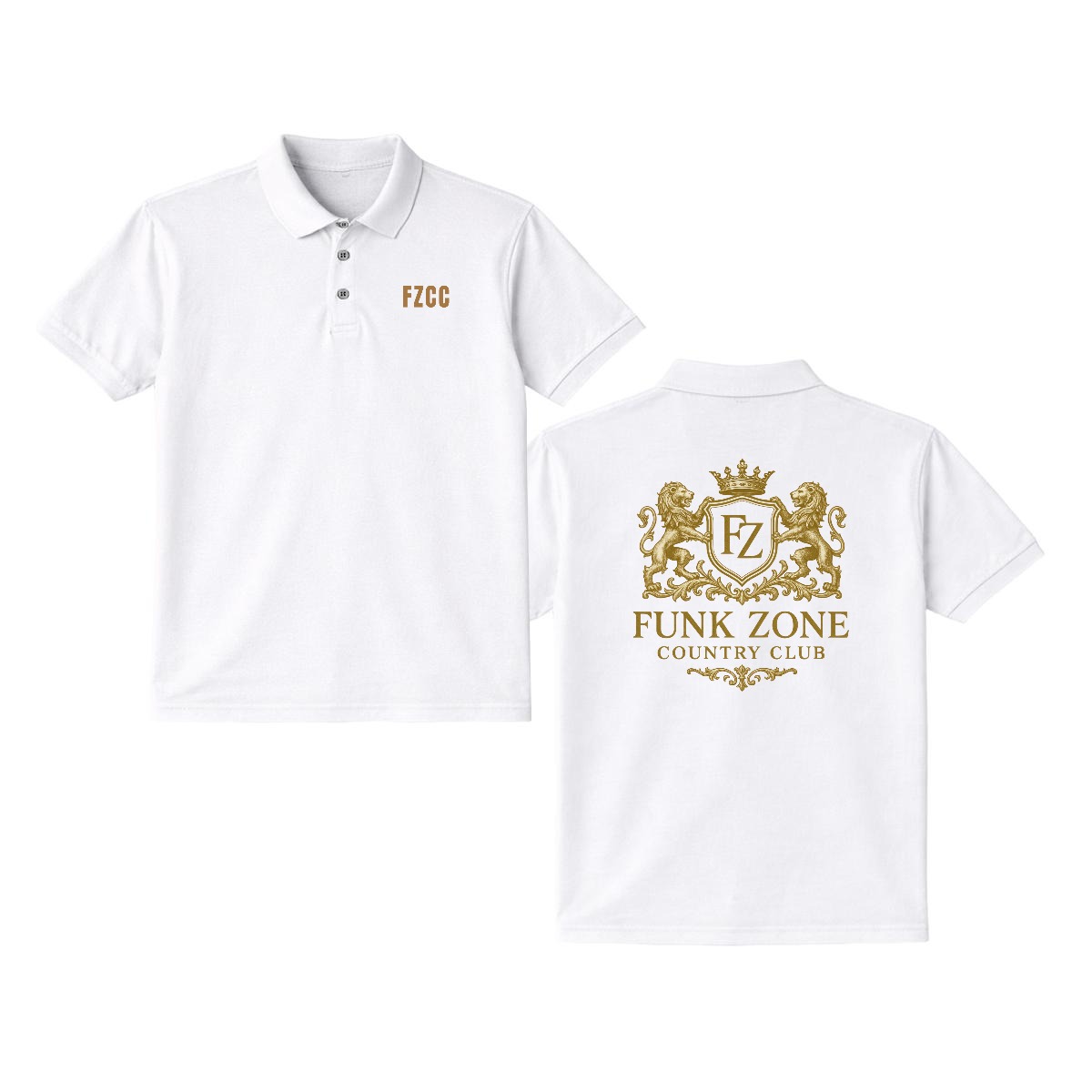 FZCC Founding Member polo front and back