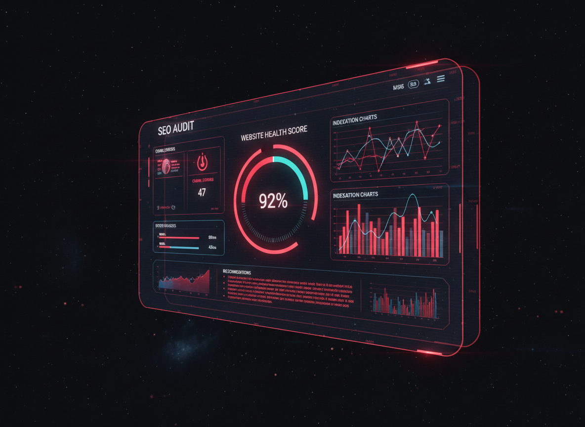 Auditoría SEO técnica dashboard análisis web
