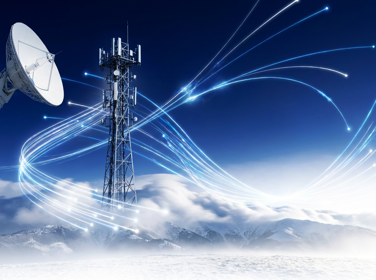 Wireless connectivity towers with signal waves