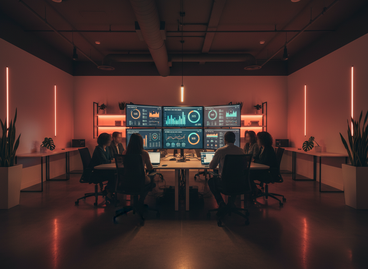 Equipo de marketing digital JLV Marketing trabajando en estrategias digitales en Medellín