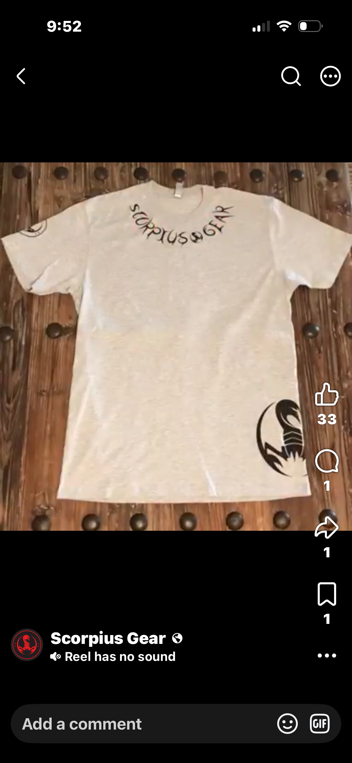 Scorpius Gear Neckline Tee — White/Heather