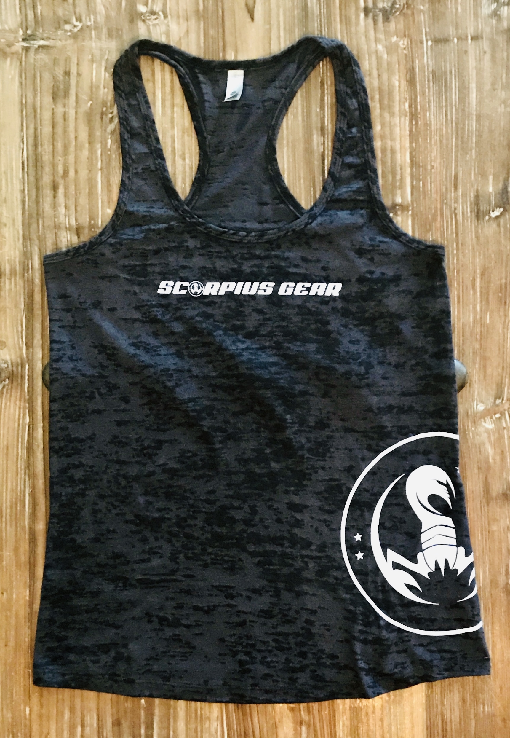Women's Burnout Athletic Tank — Black
