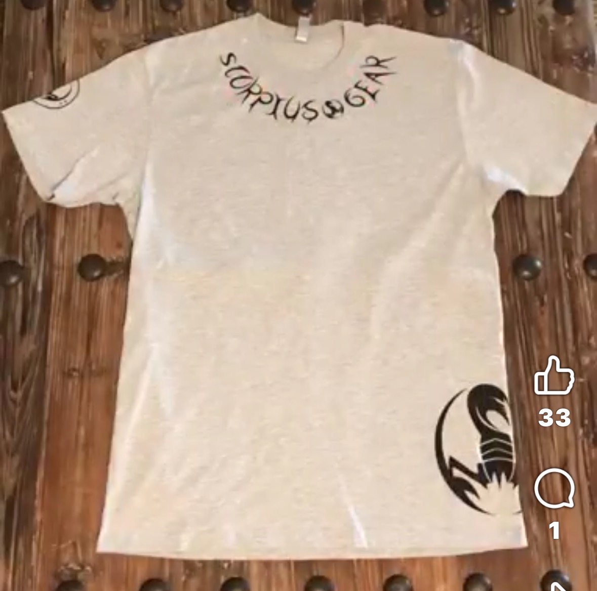 Scorpius Gear Neckline Tee — White/Heather