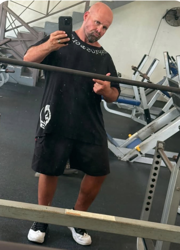 Gym day in Scorpius Gear. The neckline says everything before you even speak.