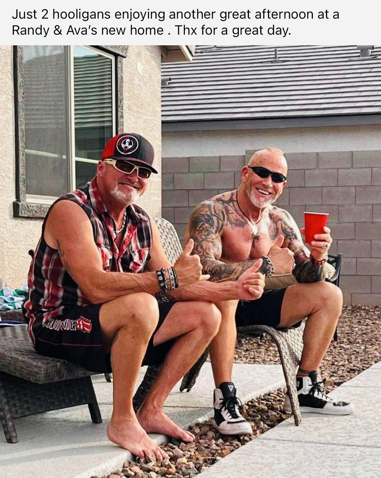 Doc and fellow hooligan enjoying another great afternoon in AZ.