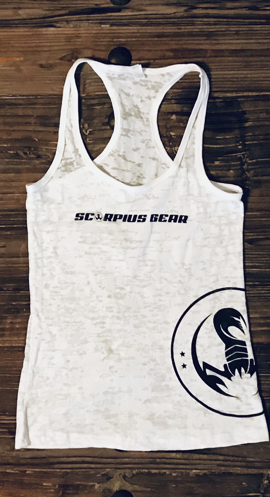 Women's Burnout Athletic Tank — White