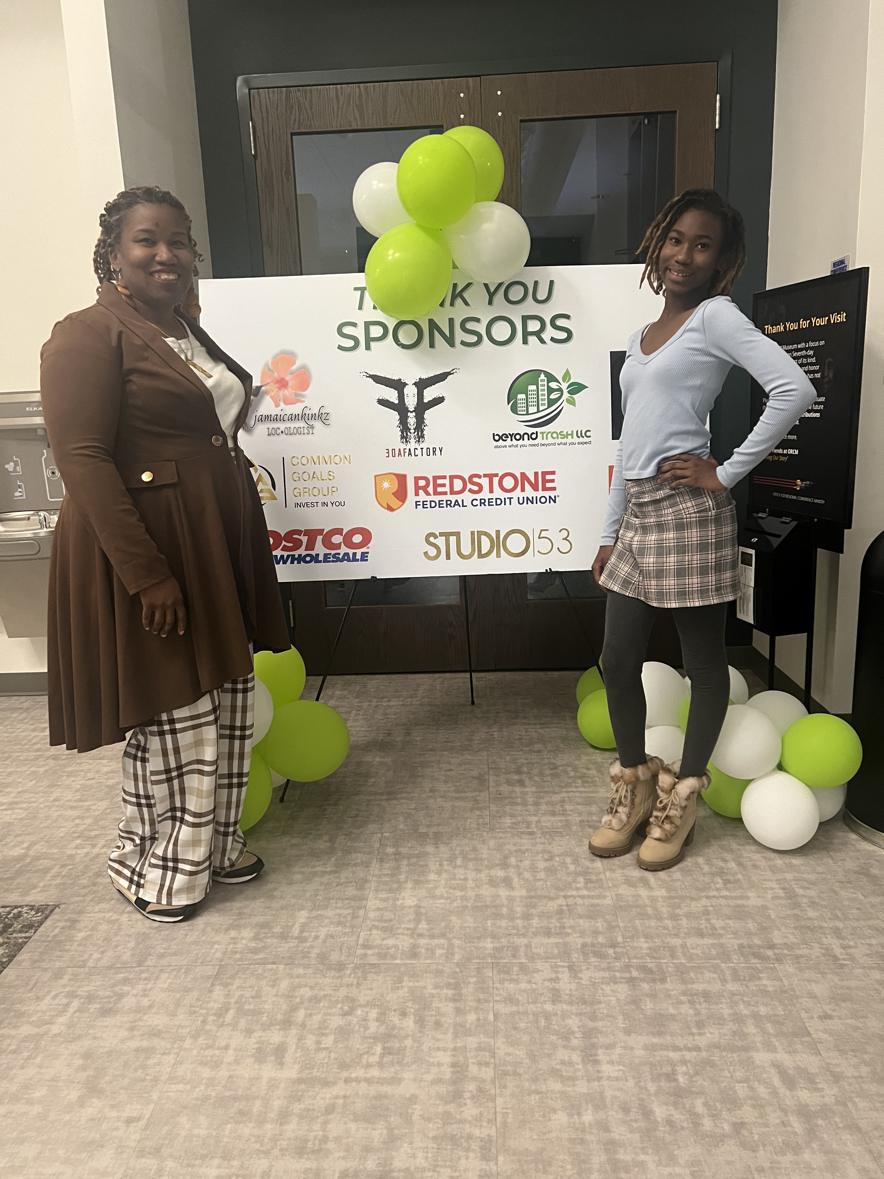 Thank You Sponsors board at the Mental Health Expo