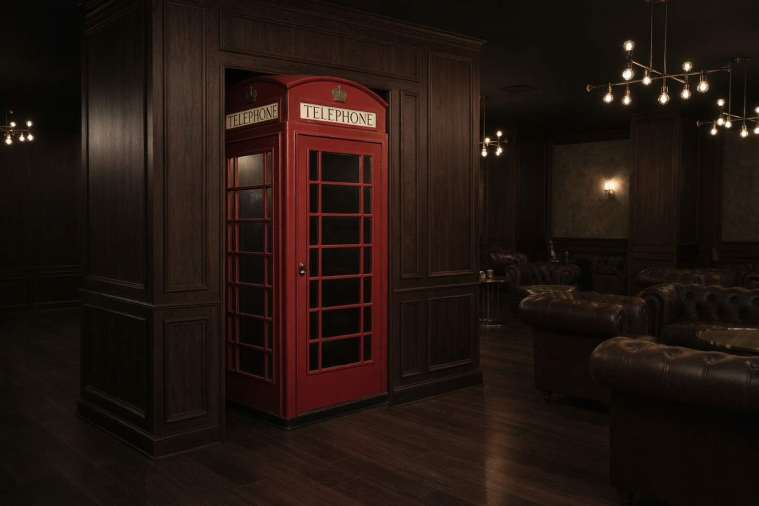 Concept — Vintage Phone Booth Secret Entrance to the Founders' Speakeasy