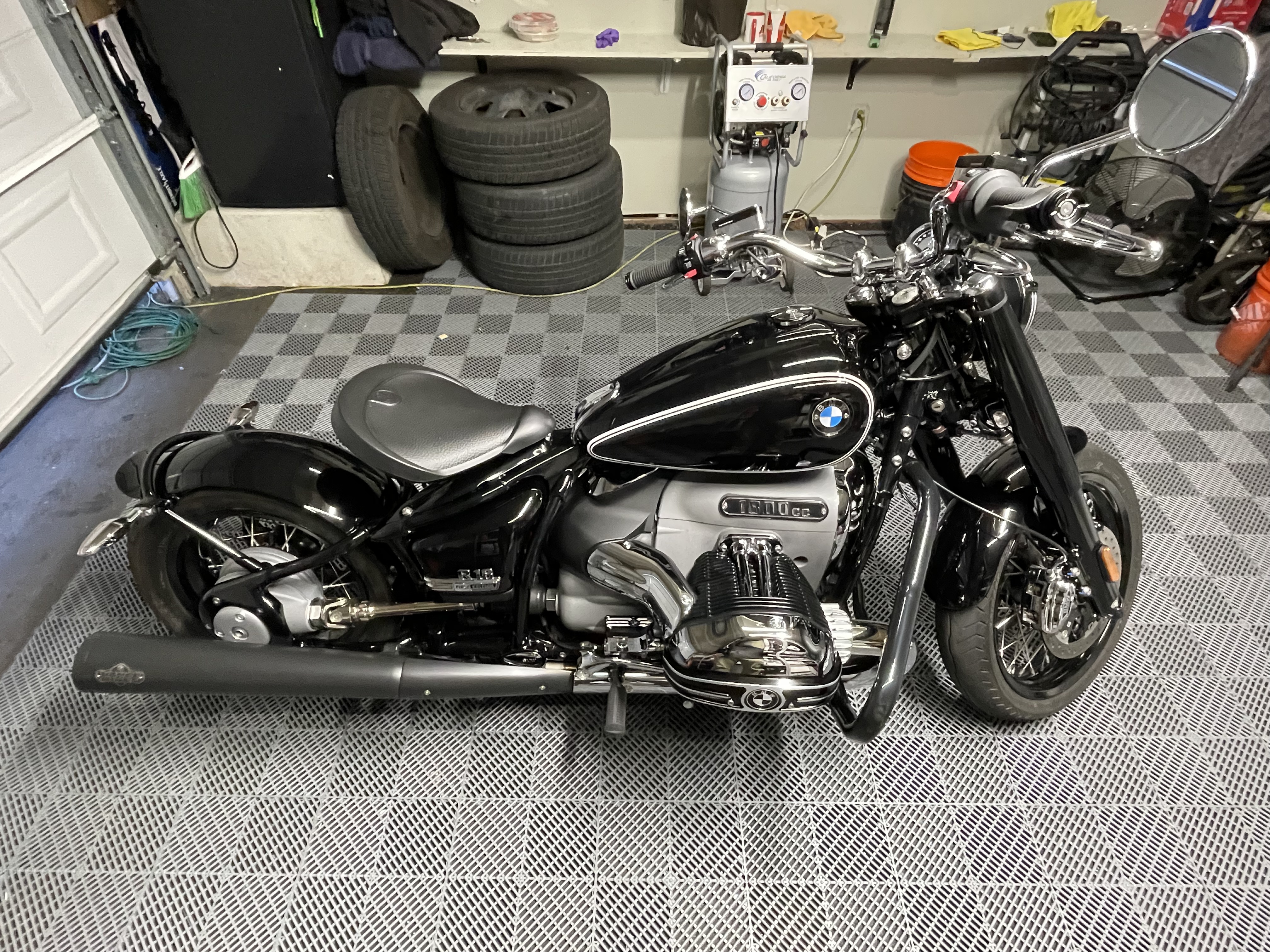 BMW R18 motorcycle - side profile after detailing