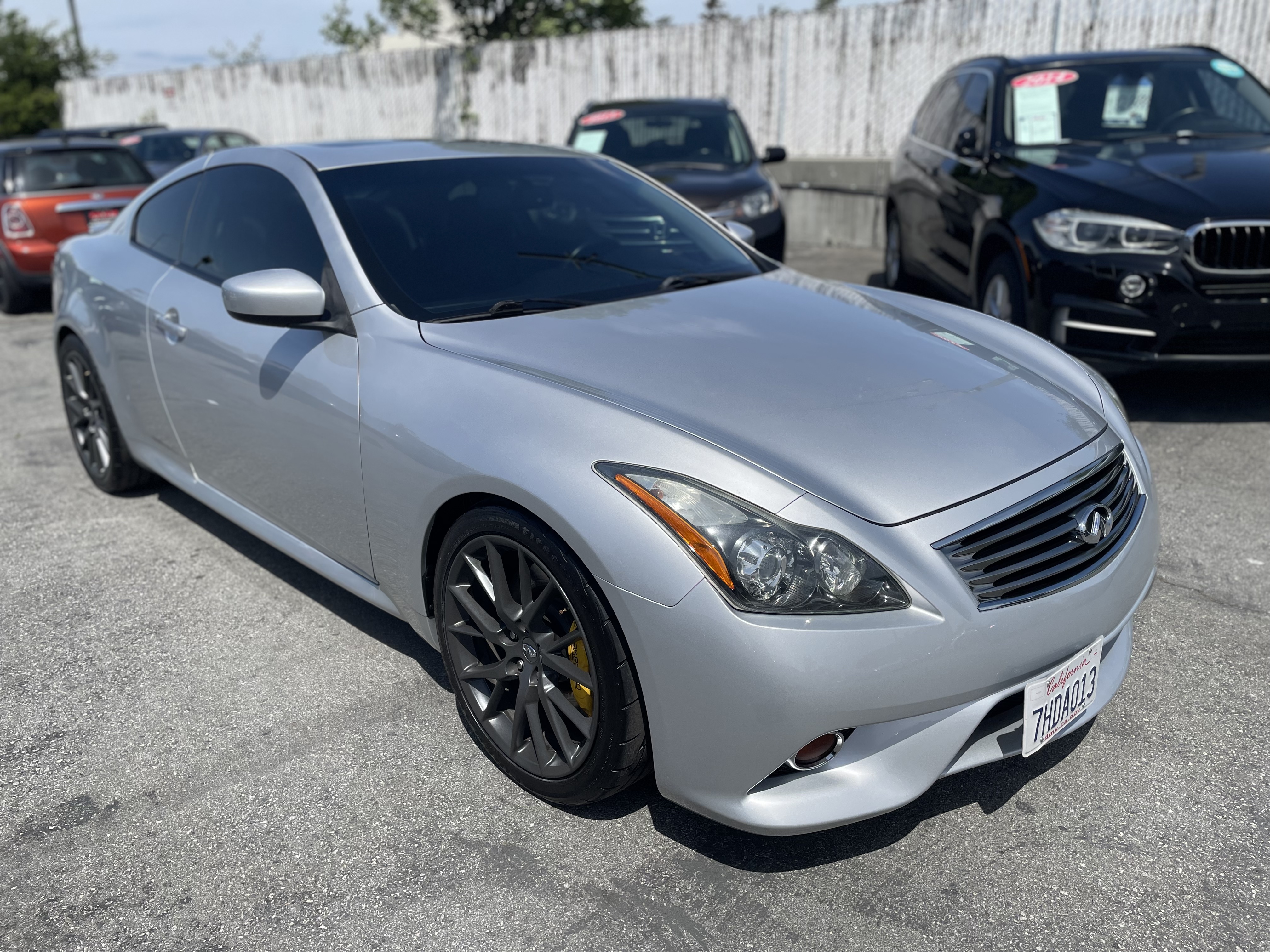 Infiniti G37S front angle - ceramic coated silver finish