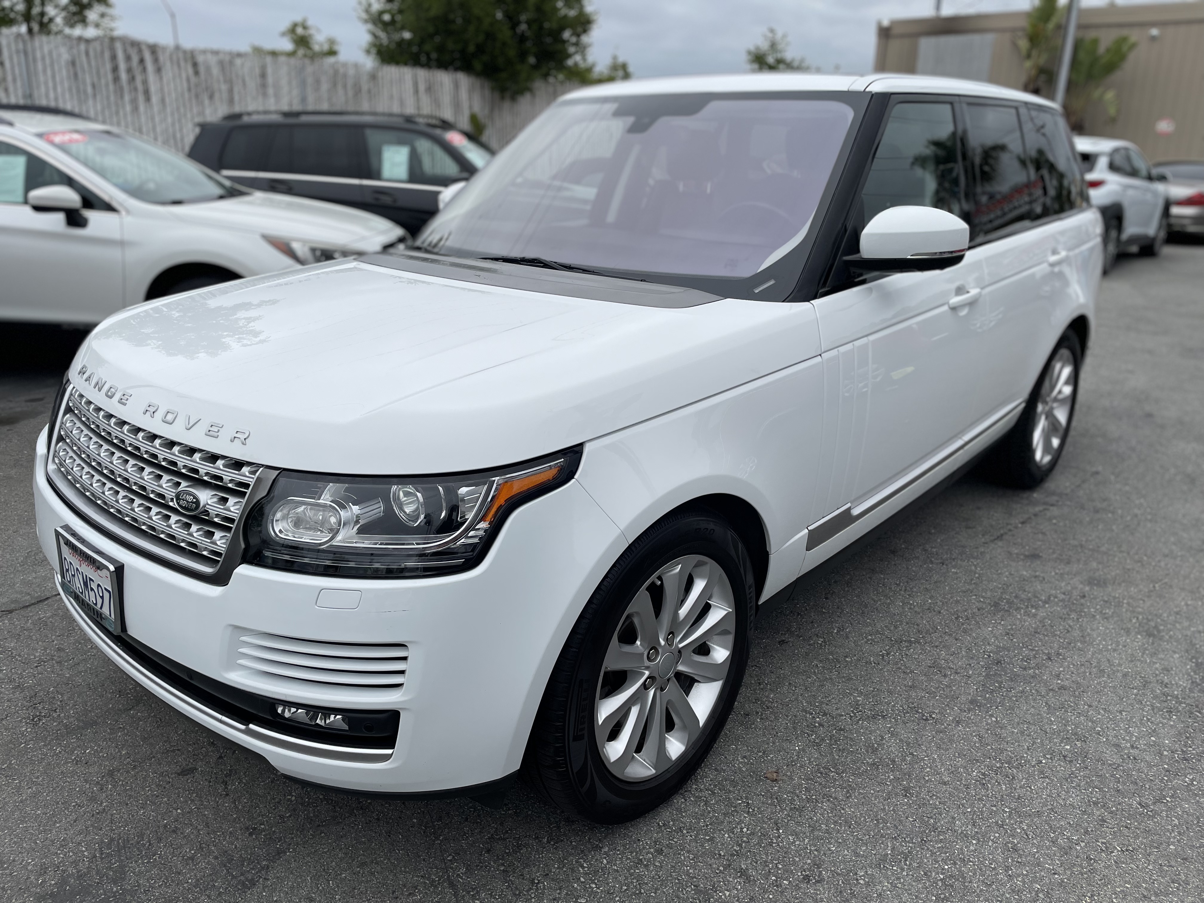 Range Rover HSE front angle - ceramic coated white finish
