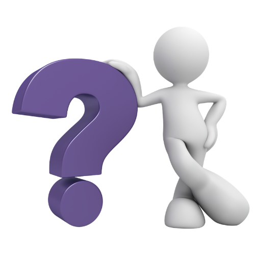 3D question mark character illustration