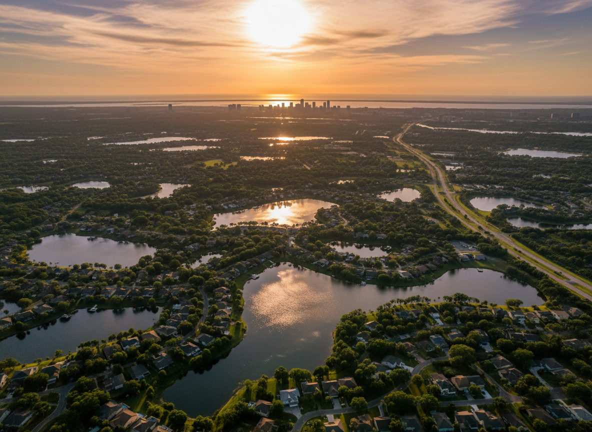 Aerial view of Central Florida
