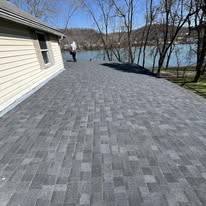 Beautiful completed shingle roof with lake view Pittsburgh PA