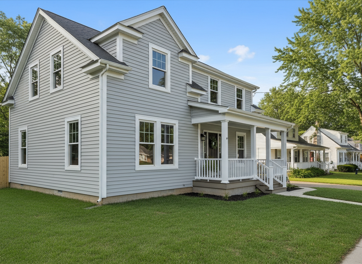 Beautiful home with new vinyl siding installation