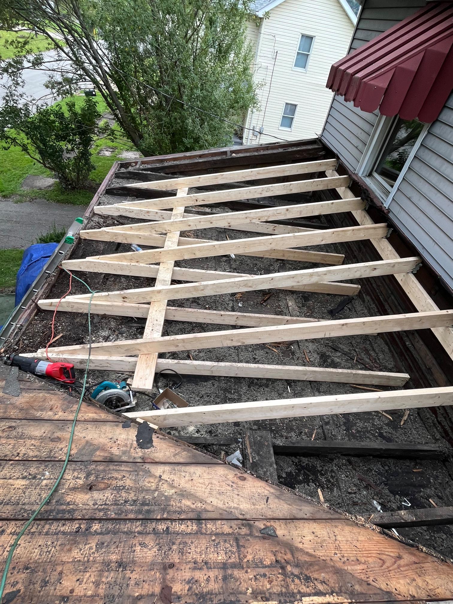 Roof decking work in progress Pittsburgh PA