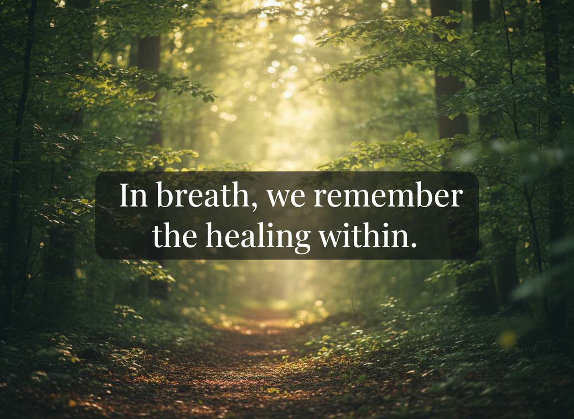 In breath, we remember the healing within.