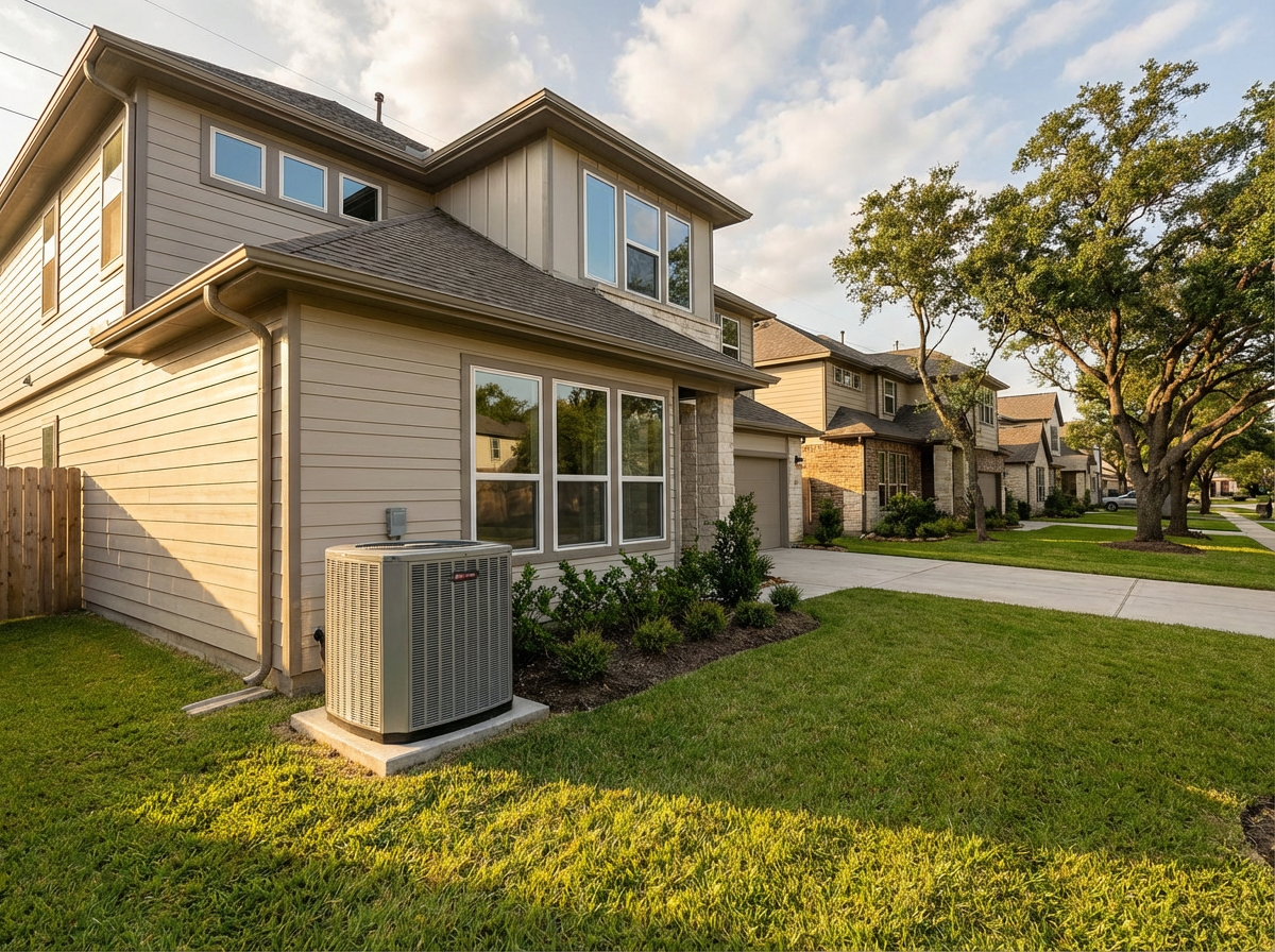 Residential home with HVAC system in Houston