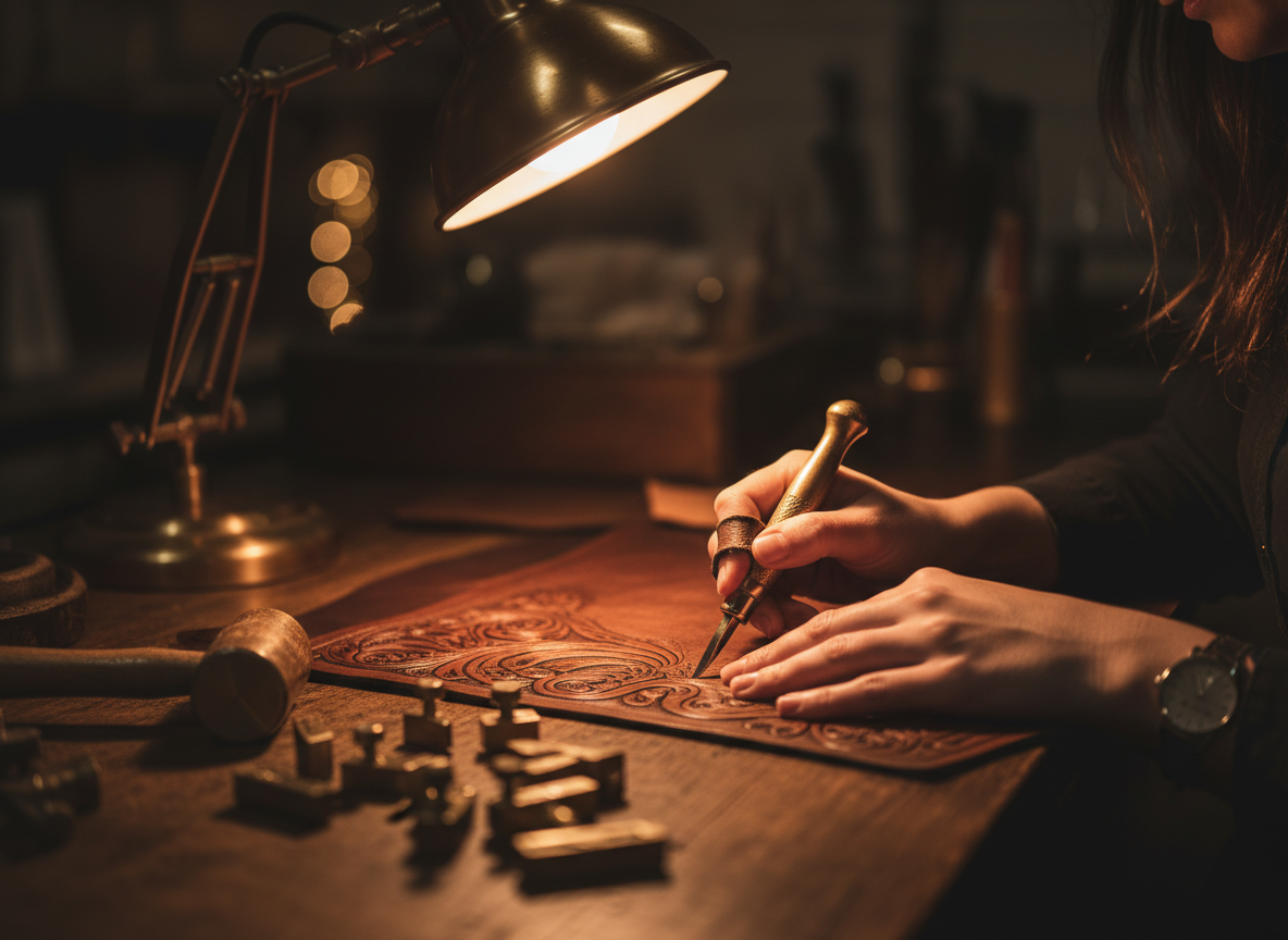 Leather crafting workshop