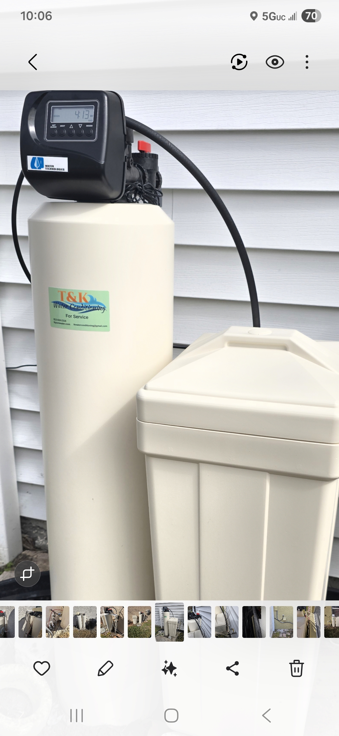 T&K Water Conditioning water treatment equipment and parts inventory