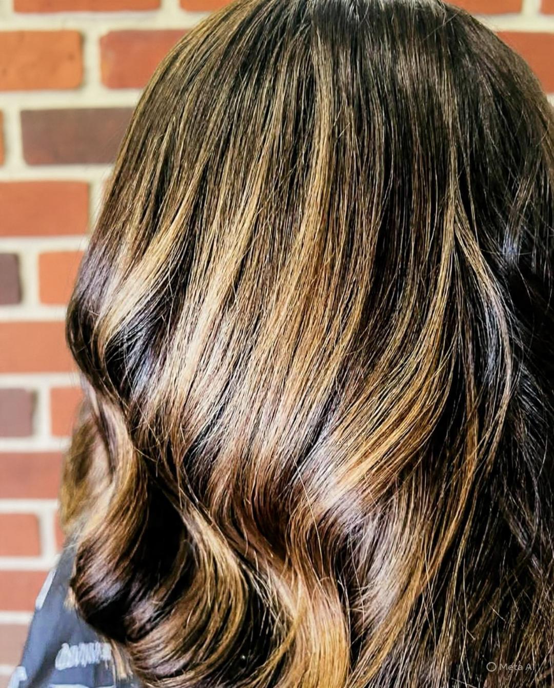 Beautiful balayage hair color at Serenity Salon & Spa