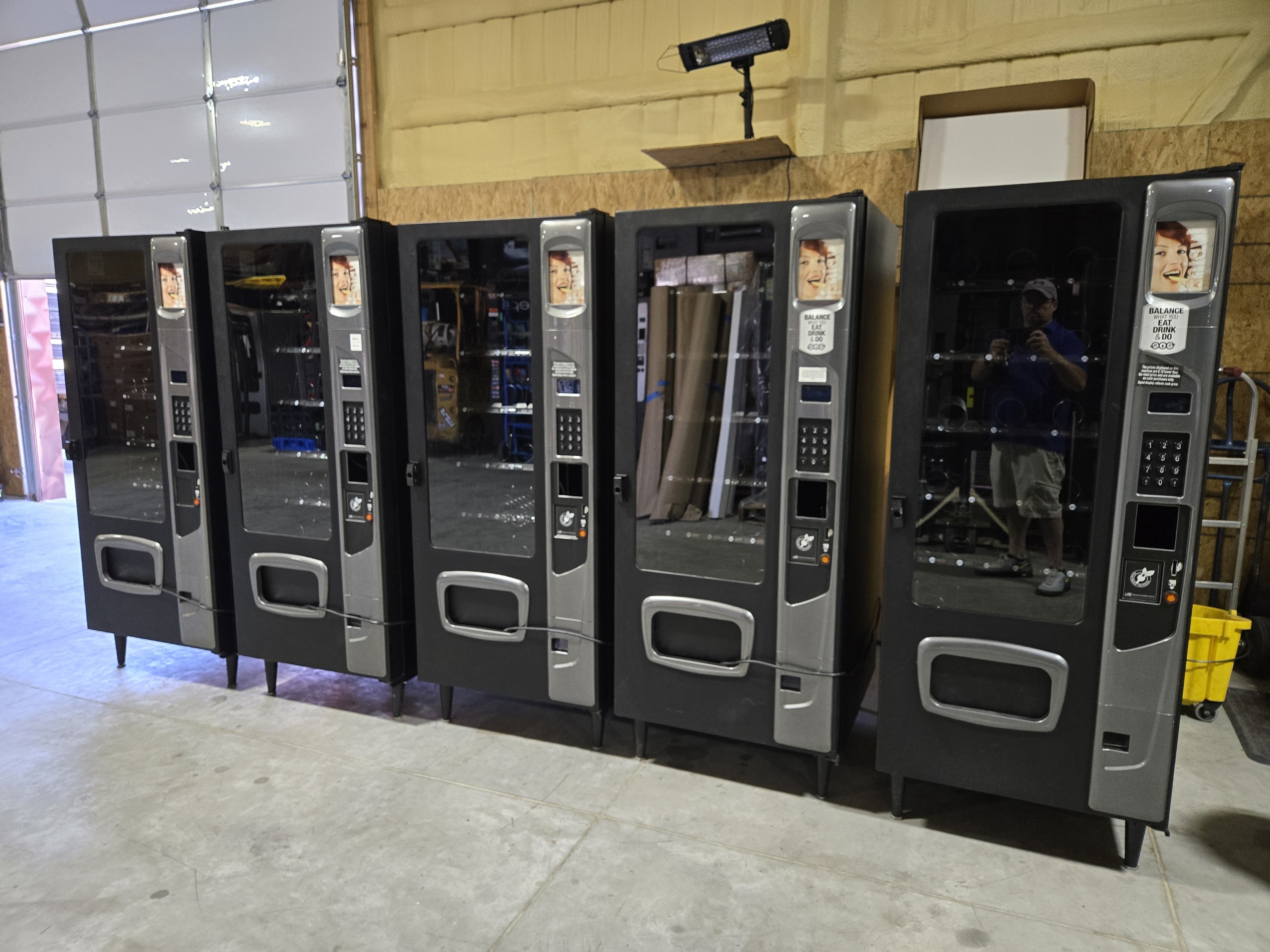 Multiple vending machines lined up